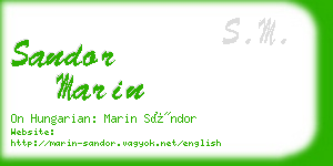 sandor marin business card